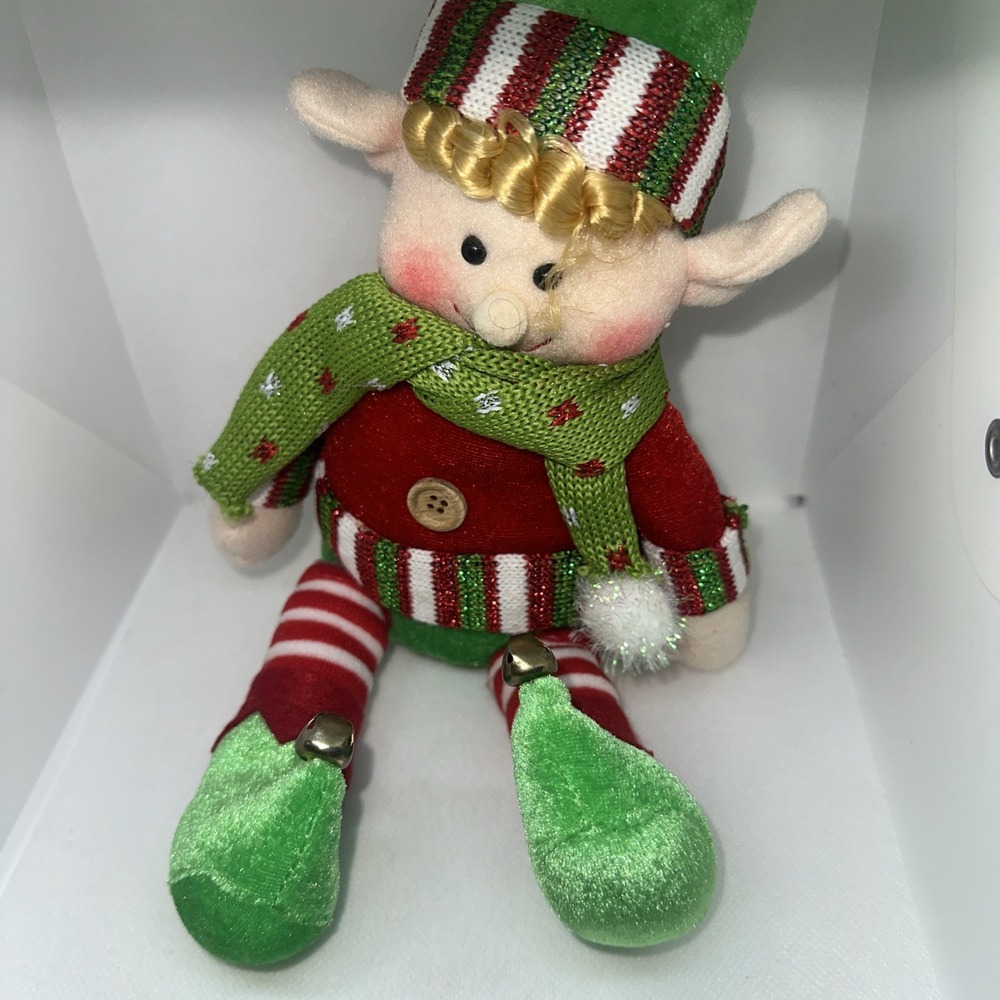 Shelf Sitter Christmas Holiday Elf Stuffed Pixie 12" - Picture 5 of 7